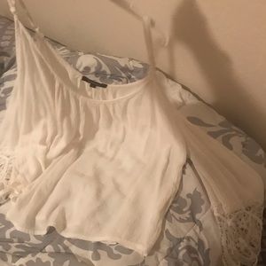 Off shoulder white shirt